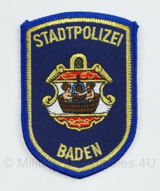 Zwitserse Stadtpolizei Baden embleem - 9 x 6,5 cm - origineel