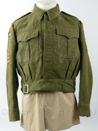 Canadese Toronto Scottish Battledress jas 1953 Sergeant - WO2 model - maat Medium - gedragen - origineel