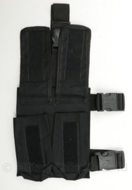 Politie zwarte dropleg double mag pouch - 22 x 17½ x 4 cm - origineel