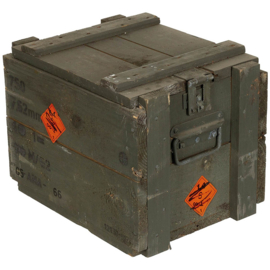 Houten leger munitie kist - 35 x 26 x 26 cm  - origineel