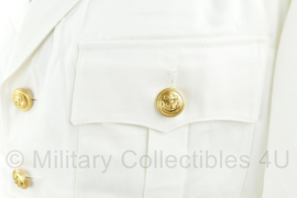 Wit marine uniform jas met gouden knopen - origineel