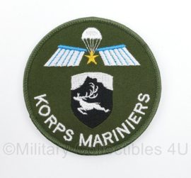 KM Koninklijke Marine, Korps Mariniers "koudweer met parawing" embleem - met klittenband - diameter 9 cm