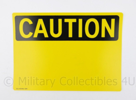 US Cole National Corp. kunststof bord Caution - 35,5 x 25,5 cm - origineel