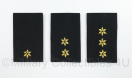 kmar Marechaussee set van 3 enkele officiers epauletten - 8 x 5 cm - origineel