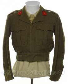 Belgische field service dress 1952 - maat 3 = Small  - lijkt op wo2 Brits model - origineel
