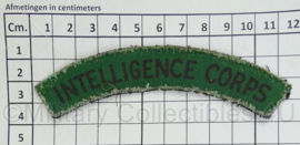WO2 Britse shoulder title pair Intelligence Corps - 11,5 x 2,5 cm - replica