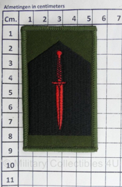 KCT Korps Commandotroepen Dutch Special Forces DT embleem met rode dolk - proefversie - met klittenband - 8,5 x 5 cm