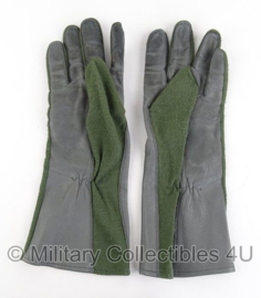 KLU Luchtmacht handschoenen Leder / Nomex groen - gebruikt - maat 10 - origineel