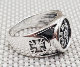 Gebirgsjäger Edelweiss & Baltenkreuz ring - size 9