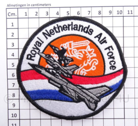KLu Koninklijke Luchtmacht embleem RNLAF Royal Netherlands Air Force - met klittenband - diameter 10 cm