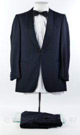 Heren kostuum jas en broek  - donkerblauw - maat 58 - origineel