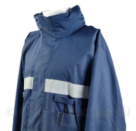 KM Koninklijke Marine Sioen parka - doorwerkjas met voering - donkerblauw - maat Large - gedragen - rits stroef - origineel