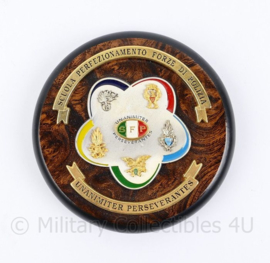 Italiaanse politie wandbord Luxe Scuola perfezionamento Forze Di Polizia - diameter 12 cm - origineel