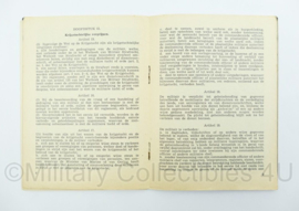 MVO instructiekaart 27-3103 - uit 1954 - reglement betreffende de krijgstucht - origineel