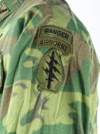 US Army Vietnam oorlog Jungle Fatique uniform jasje - rang Captain Special Forces - 3rd model ERDL POPLIN camo - gedateerd 1969 - zeldzaam - maat M - origineel