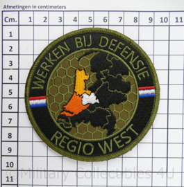 Werken bij Defensie Regio West patch - met klittenband - diameter 9 cm