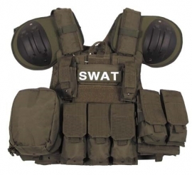 SWAT EN ME assault vest - extra beschermend - groen