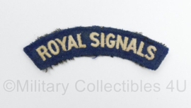 Britse leger Royal Signals shoulder title - 11 x 3 cm - origineel