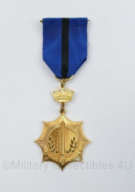 Nederlandse Gemeentepolitie Amsterdam 40 jaar Trouwe Dienst medaille goud - 10,5 x 3,5 cm - origineel