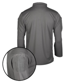 Tactical Quick Dry Poloshirt lange mouw - met klittenband op de mouwen - WOLF GREY - nieuw gemaakt