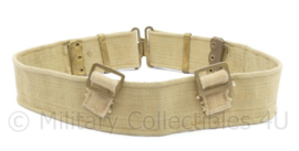 Wo2 Britse P37 Koppel khaki - messing gespen - maat Small - 85 x 5,5 cm - origineel