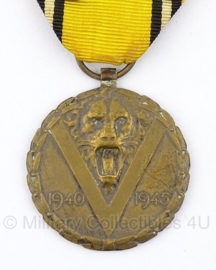 Belgische "Burgerdeelname oorlog 1940 -1945" bronze medaille - Origineel