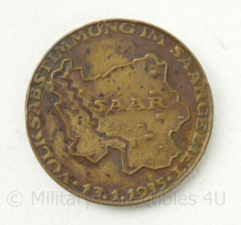Duitse Coin Medaille Volksabstimmung Saargebiet 1935 Bronze - diameter 3½ cm - origineel