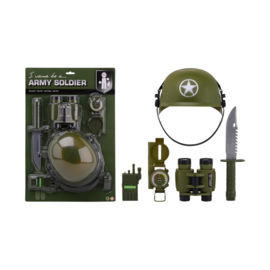 Speelgoed set Army Forces met helm voor KINDEREN - groen