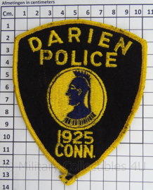 US Police Darien Police embleem - afmeting 10 x 13 cm - origineel