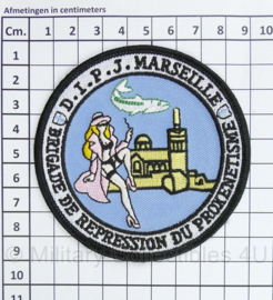 Frans Embleem DIPJ Marseille Brigade de Repression du Proxenetisme - diameter 9 cm -  origineel