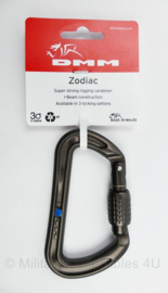 DMM Zodiac Screwgate Matt Grey Rigging Carabiner  - A820 32kN beveiligde karabijnhaak klimhaak - 12 x 6,5 cm - NIEUW