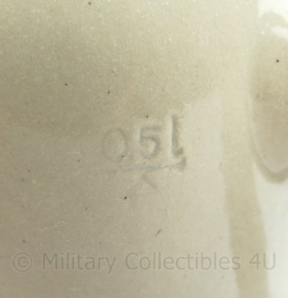 Defensie 41e verkenners Eskadron Seedorf bier mok 0,5 L - 13,5 x 8 x 9,5 cm - origineel