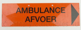 Bord ambulance afvoer Dubbelzijdig - 50 x 15 cm - origineel