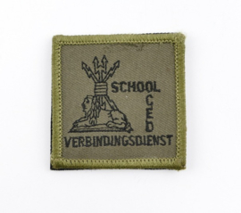 KL Nederlandse leger School CED Verbindingsdienst borstembleem - met klittenband - 5 x 5 cm - origineel