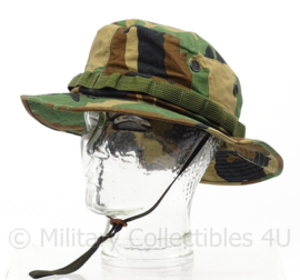 US Army en Korps Mariniers Boonie Hat Woodland Hat Sun Woodland Type III - licht gedragen - maat 7,5 = 55 cm - origineel