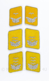Luftwaffe kraagspiegels Flieger en Fallschirmjäger - officier (geel)  - Leutnant tm. Hauptmann