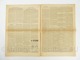 WO2 Duitse krant Tageszeitung nr. 208 6 september 1943 - 47 x 32 cm - origineel