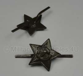 Russische metalen groene ster voor pet of schuitje - origineel