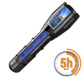 Oplaadbare L2 LED light complete set - 5 standen - zwart - lengte 12,5 cm - nieuw gemaakt