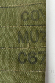 WO2 US Army .50 Browning Cover Muzzle C67703 en Cover Breech C67701 set canvas - origineel