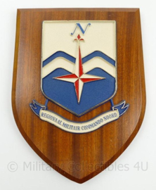 Wandbord Regionaal Militair Commando Noord - 14½ x 1½ x 19 cm - origineel