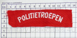 Nederlandse Politietroepen straatnamen 1946 PAAR brabants weefsel - 13 x 3,5 cm - origineel