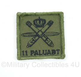 Defensie 11 PALUABT 11 Pantserluchtdoelartilleriebatterij borstembleem - met klittenband - 5 x 5 cm - origineel