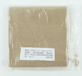 Defensie katoenen driekanten doek met 2 veiligheidsspelden khaki - NIEUW in verpakking - origineel
