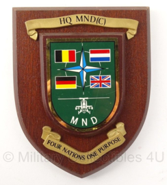 KL Nederlandse leger HQ MND(C) wandbord - 18,5 x 14,5 cm - origineel