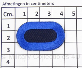 WO2 US Oval wing klein formaat - donkerblauw met blauwe rand - afmeting 2,5 x 4 cm - replica