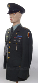 US Army Officier Major uniform SET jasje en pet - met originele insignes, medailles en schietkoord - maat Small - origineel