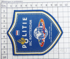 Politie IRC Rotterdam embleem - 11 x 9 cm - zeldzaam! - nieuwstaat - origineel