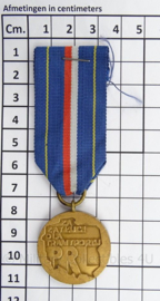 Poolse medaille PRL 1 fur verdienste im transportwesen - afmeting 3 x 10,5 cm - origineel