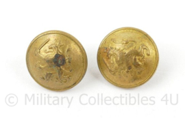 Paar Belgische leger knoopjes Parree Horst - diameter 12½ mm - origineel